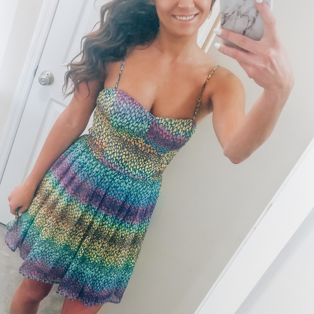 Mermaid peacock boutique spring sun dress